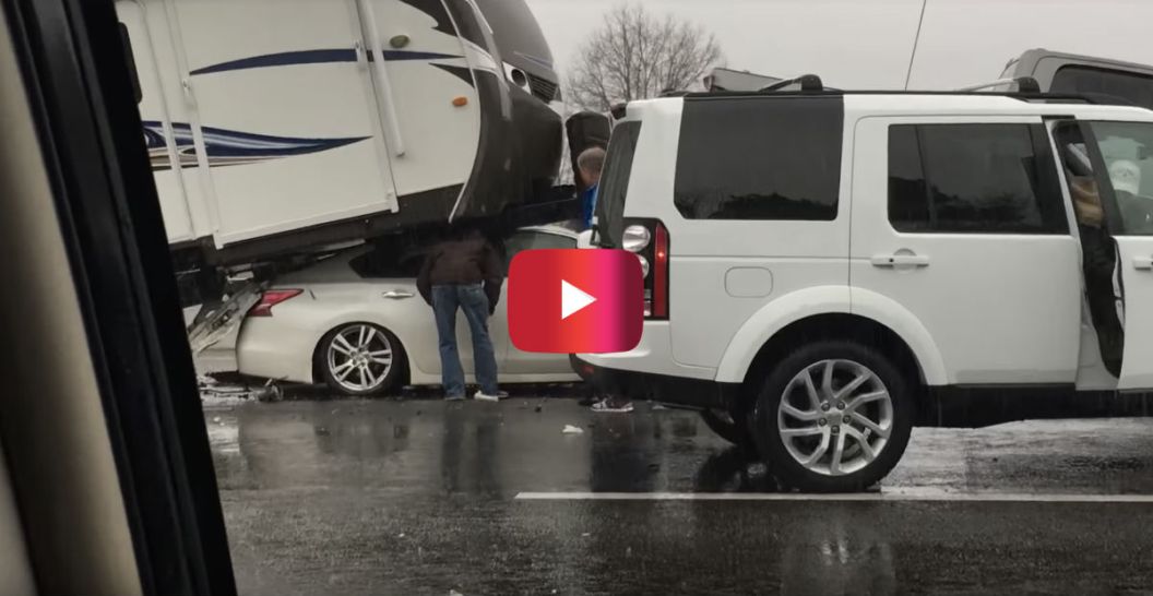 driver trapped under rv