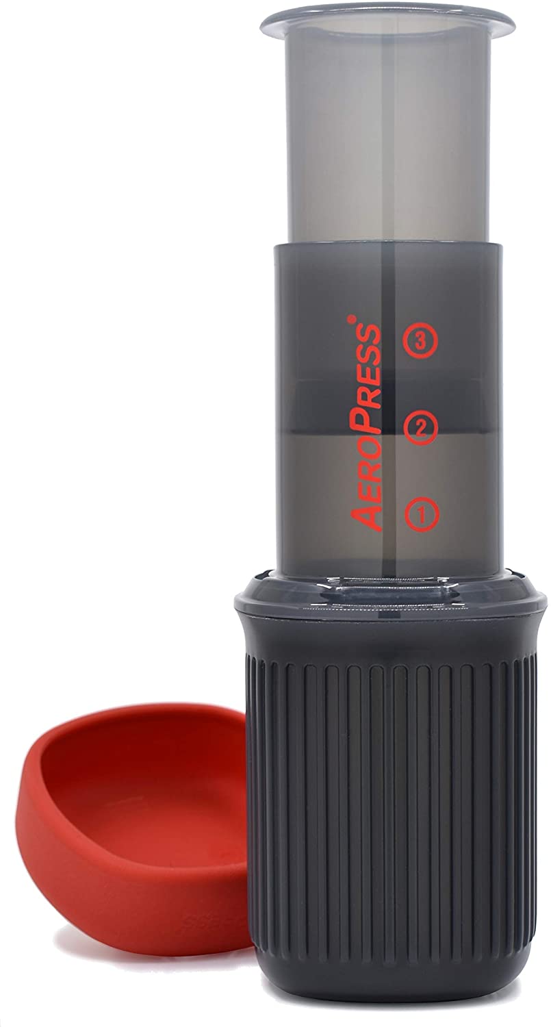 AeroPress Go Portable Travel Coffee Press, 1-3 Cups - Makes Delicious Coffee, Espresso and Cold Brew in 1 Minute
