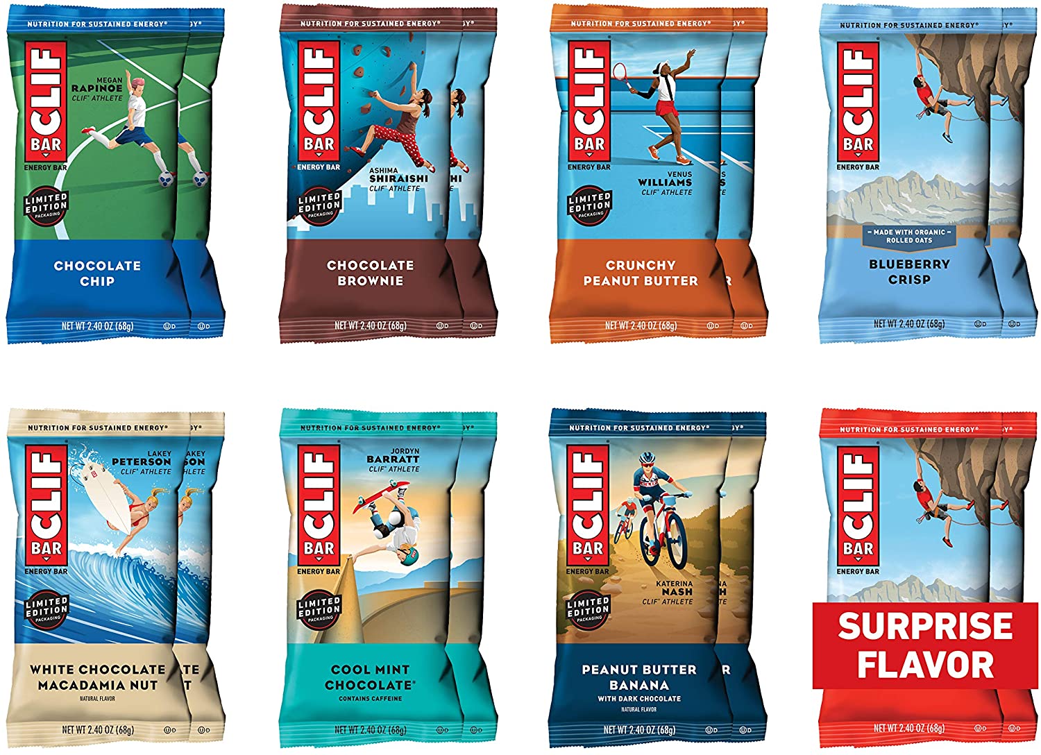 CLIF BAR - Energy Bars - Best Sellers Variety Pack - (2.4 Ounce Protein Bars, 16 Count) (Packaging and Assortment May Vary)