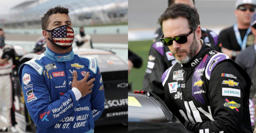 bubba wallace jimmie johnson