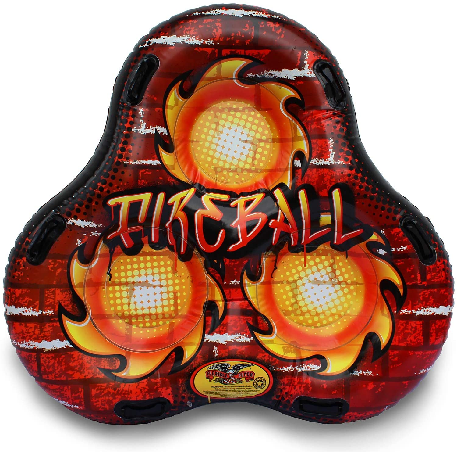 Flexible Flyer Fireball 3-Person Snow Tube. Inflatable Sled for SNO Sledding