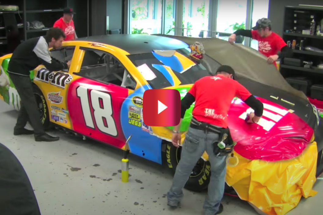 kyle busch m&ms nascar time lapse