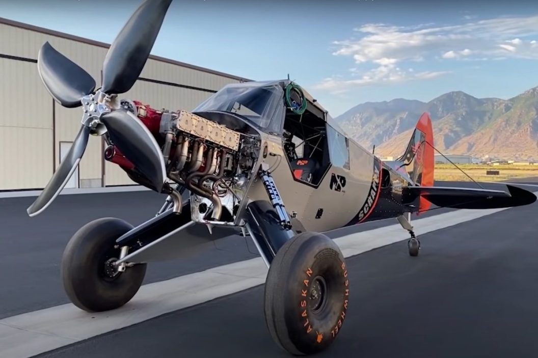 race engine in bush plane