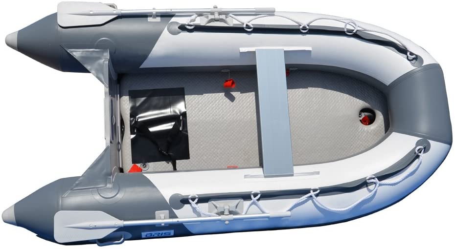 BRIS 8.2 Ft Inflatable Boat Inflatable Pontoon Dinghy Raft Tender Boat with Air-Deck Floor