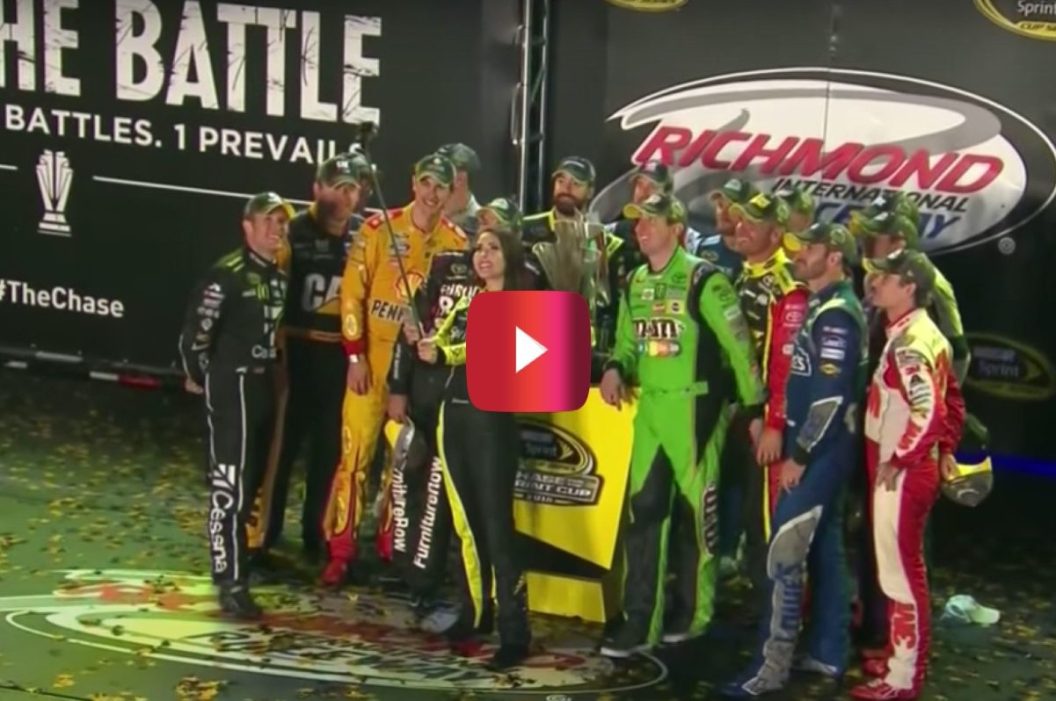 kyle busch nut checks clint bowyer