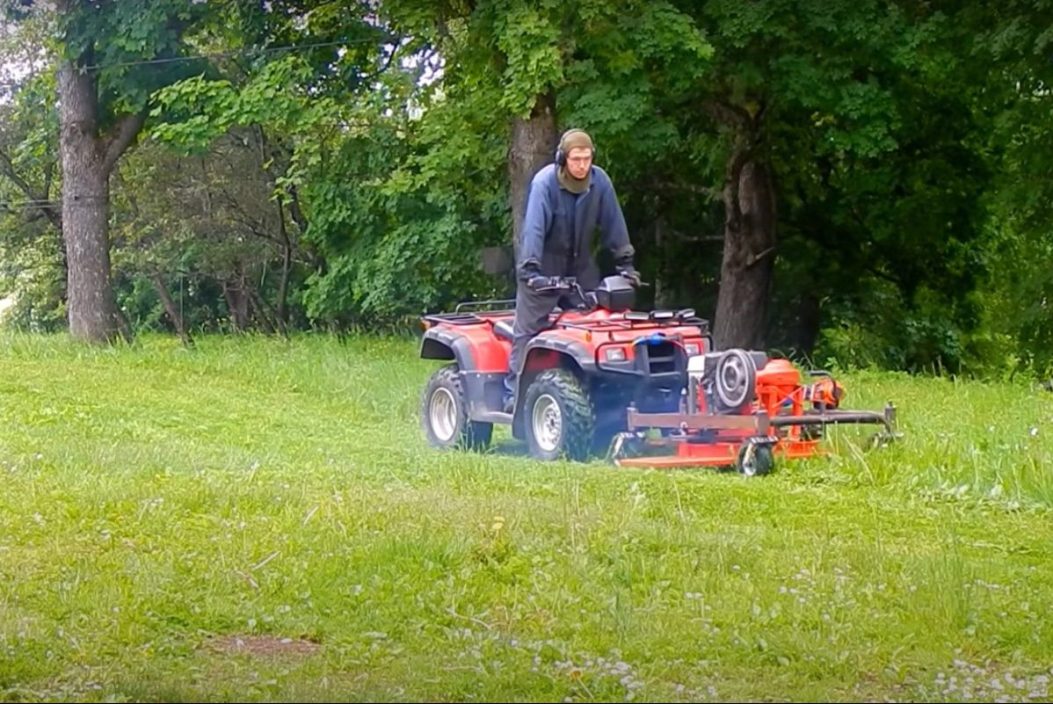 Homemade Front Mount ATV Mower